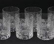 6 verres à whisky en cristal taillé, H 1