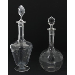 Carafe en cristal avec bouchon, H 36 cm 