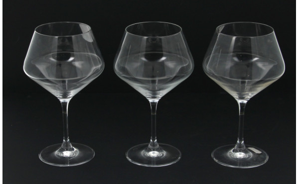 6 verres à pied en cristal style verres 