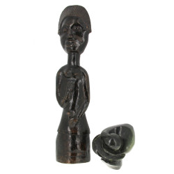 Afrique - Statuette en bois sculpté pati