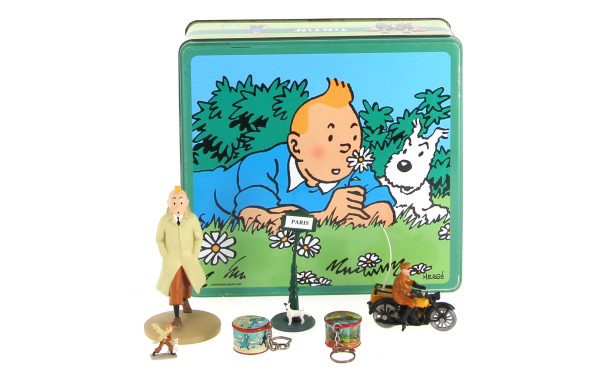 TINTIN - Boîte métallique "TINTIN" conte