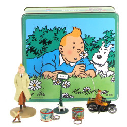 TINTIN - Boîte métallique "TINTIN" conte