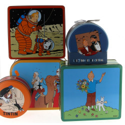 TINTIN - 5 boîtes métalliques sur le thè