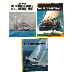 MARINE - Lot de 3 livres "Voiles de Bret