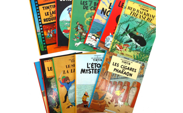 TINTIN - Collection de 11 BD (10 rigides