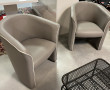 Paire de fauteuils gris modernes