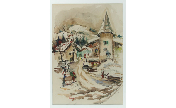 Katherine LIBROWICZ (1912-1991) "Village