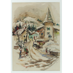 Katherine LIBROWICZ (1912-1991) "Village