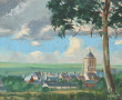 LISLET (XXème) "Vue de Locronan", miniat