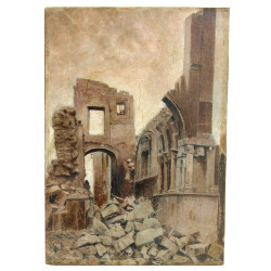 Eric MULLER (1888-1972) "Ruines", huile 