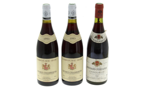 Lot de 3 bouteilles: - 2 B GEVREY CHAMB