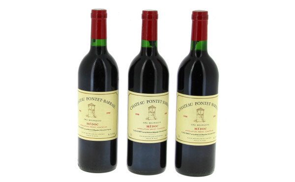 3 B Ch PONTET BARRAIL 1990 cru bourgeois