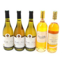 5 bouteilles de vins: - 1 B Sauternes 1