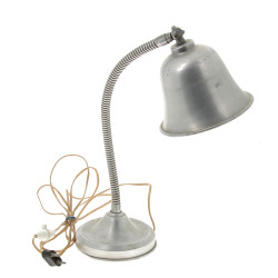 Lampe de bureau années 40 en métal blanc