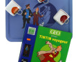 TINTIN - Plateau mélaminé : 3 tasses (un