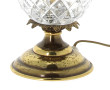 Pied de lampe en cristal moulé et laiton