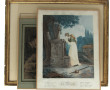 Lot de 3 gravures encadrées : "Le sonnet