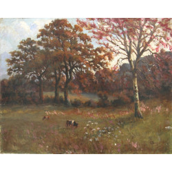 Paul SAVIGNY (1858-1916) "Vaches au pré"