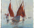 Jacques PUIG (Xxème) "Marine aux voiles 