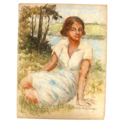 Abel RENAULT (1903-1991) "Jeune fille à 