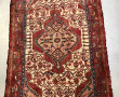 tapis iranien en laine points noués, ton