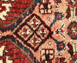 tapis iranien en laine points noués, ton