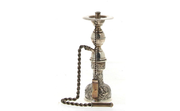 Chicha ancienne en argent, poinçonnée, à