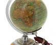 Petit globe terrestre ancien en verre, b