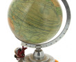 Petit globe terrestre ancien en verre, b