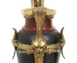 Paire de vases en marbre rouge et noir, 