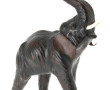 Eléphant, sujet gainé de cuir, H 39,5 x 