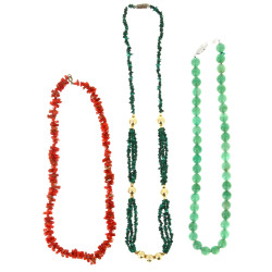 Lot de 3 colliers : un collier brins de 