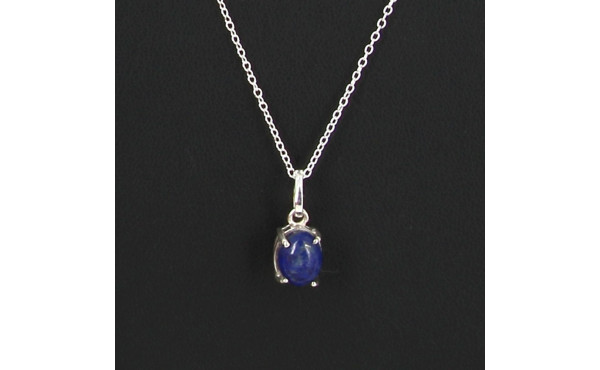 Pendentif en argent sertie d'un lapis la