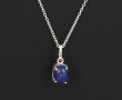 Pendentif en argent sertie d'un lapis la