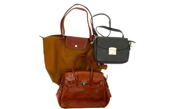 Lot de 5 sacs de dame dont un Longchamp 