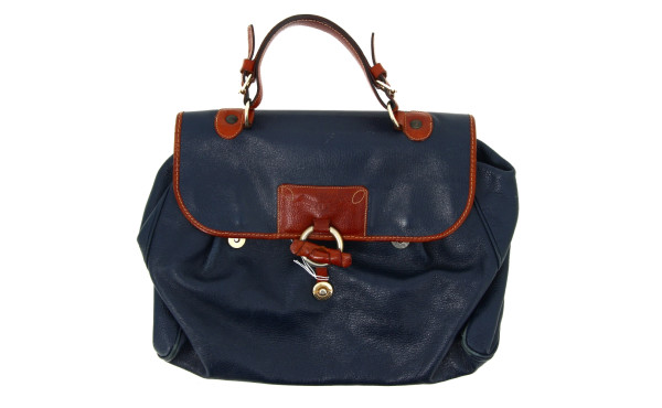 TUSCANS Italy - Sac de dame en cuir bleu