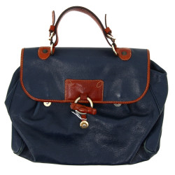 TUSCANS Italy - Sac de dame en cuir bleu