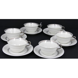 LIMOGES Charles Ahrenfeldt - 6 tasses et