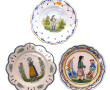 QUIMPER et BOULOGNE - Lot de 3 assiettes