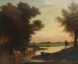 Ecole Française circa 1900 "Vaches s'abr