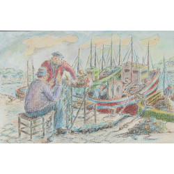 Roger MADEC (1929-2023) "Les pêcheurs", 