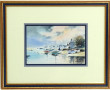 Gabriel BLAIS (Xxème) "Marine", aquarell