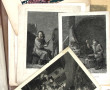 Carton à dessins garni de gravures d'opt