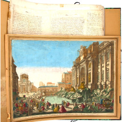 Carton à dessins garni de gravures d'opt
