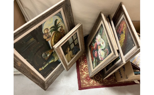 Ensemble de tableaux des années 50