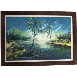 Peinture Africaine Xxème - Scènes animée