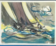 Marcel MOULY (1918-2008) "Régate", litho