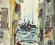 Ecole des années 60 "La ruelle menant au