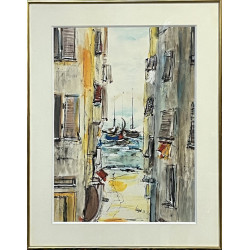 Ecole des années 60 "La ruelle menant au