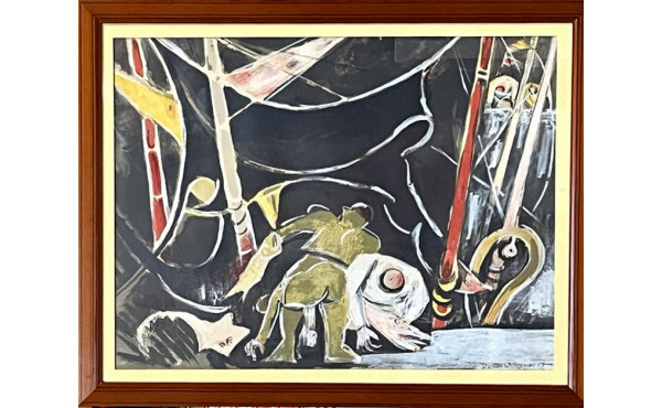 Édouard PIGNON (1905-1993) "Hommes au tr